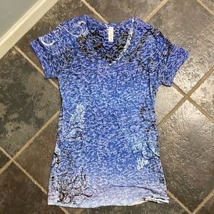 LA fresh Womens V-Neck Shear T-Shirt size XL